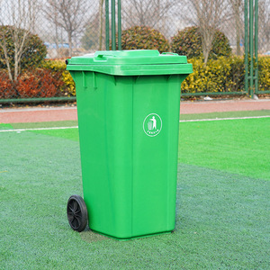 Contenedor de Basura de Plástico para Exteriores, Rectangular, con Ruedas, para Recolección de Residuos - Product Image 3