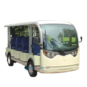 Luzes principais Totalmente Equipado 4 Wheel Drive Electric Shuttle Bus Ônibus De Passageiros Profissional Para Turista