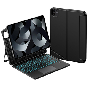 Étui à clavier divisé rétroéclairé personnalisé <span class=keywords><strong>avec</strong></span> porte-stylo et support de clavier multi-angles pour clavier d'étudiant <span class=keywords><strong>iPad</strong></span> <span class=keywords><strong>Air</strong></span> 10.9 pouces - Product Image 1