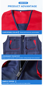 Chaleco de Seguridad sin Mangas de Poliéster con Logotipo Personalizado, Cinta Reflectante, Uniforme de Trabajo con Bolsillos, Chaleco de Trabajo sin Mangas para Herramientas - Product Image 3