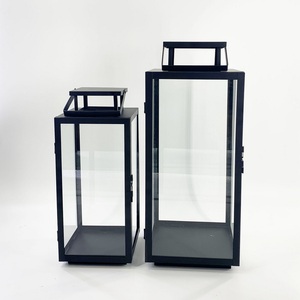 Juego de 3 Faroles Metálicos con Acabado Antiguo Color Bronce con Cristal - Product Image 6