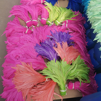 Plumes de coq naturelles et teintes en gros, 30-35 cm, en vrac, blanchies, pour décoration de carnaval, Plumas De Gallos