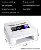Professionnel Portable Sans Fil UV LED Lampe À Ongles Rechargeable UV Durcissement Machine Amovible En Acier Inoxydable Fond Maison Salon Utilisation