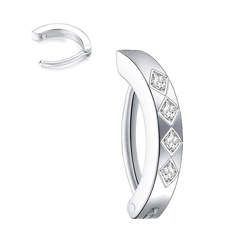 Color acero, estilo B (diamante cuadrado)