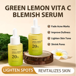 Moka Green Lemon Vita <b>C</b> Blemish <b>Serum</b> 20% 30ml Whitening Brightening Lightens Spots Watery Translucent - Product Image 2