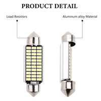 Nouveau 12V Festoon Intérieur LED Lumière Voiture Lampe de Lecture avec 3014 SMD 18/27/30/33Leds 31mm 36mm 39mm 41mm Doom Lampe C5W/C10W