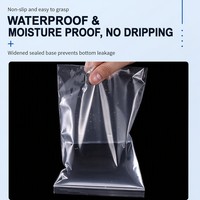 Sacs Ziplock transparents en PE, 100 pièces par paquet, sacs en polyéthylène épais et réutilisables avec fermeture à glissière pour bijoux, vêtements, jouets, petites pièces, stockage