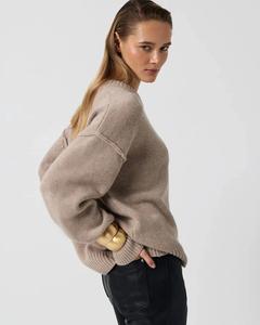 Maglione Elegante da <span class=keywords><strong>Donna</strong></span> Autunno Inverno in Cashmere e <span class=keywords><strong>Lana</strong></span> a Maniche Lunghe, Maglia Spessa alla Moda con Collo Tondo, Abbigliamento Casual - Product Image 5