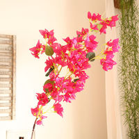 Dekorationsblumen Seiden-Bougainvillea Künstliche Blumen Lange Zweige für Hochzeit und Heimdekoration