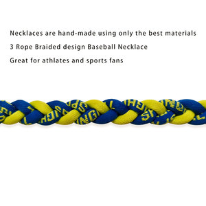 שלושה צבעים אופנה קלוע אקארד לוגו חבלי בייסבול שרשרת - Product Image 4
