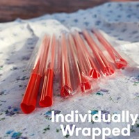Pailles à boire jetables rouges et roses de 6 mm et 7 mm, pailles en plastique rigide réutilisables pour la Saint-Valentin, les mariages et les fêtes
