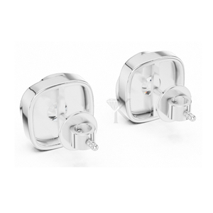 Boucles d'oreilles modernes avec serti en spirale et diamants ronds brillants, dotées de fermoirs à vis sécurisés, bijoux fins élégants et minimalistes - Product Image 4