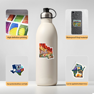 50 Uds. Pegatinas creativas de grafiti de los continentes americanos para botella, decoración de equipaje, mapa de Estados, pegatina de paisaje al aire libre - Product Image 5