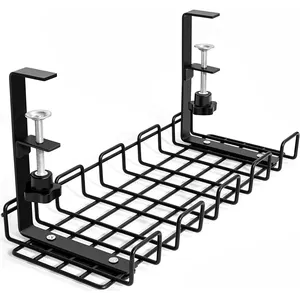 कोई ड्रिल धातु तार जाल केबल ट्रे मेज के नीचे धातु केबल ट्रे के लिए तार प्रबंधन