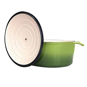 Ensemble de <span class=keywords><strong>casseroles</strong></span> et marmites Longkey en fonte émaillée céramique, classiques, antiadhésives, écologiques, compatibles gaz et <span class=keywords><strong>induction</strong></span> - Product Image 4