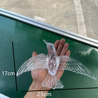 Nouvelle décoration de plafond de mariage en acrylique transparent de luxe en forme de cercle pour oiseaux colibris
