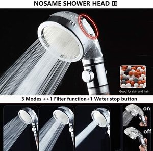 3-mode Portable Ionic <strong>Shower</strong> Head Mineral Stones PC Plastic Water-saving Rain <strong>Hand</strong> Held <strong>Shower</strong> <strong>Hand</strong> - Product Image 2