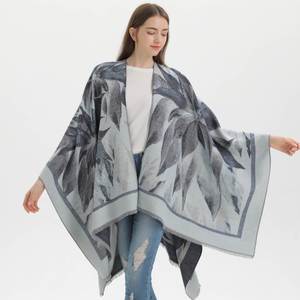 Double-sided Argyle Tassel Split <b>Shawl</b> Four Seasons Wearable Travel Photography Camping Warm Reversible Breathable Cardigan - Product Image 1