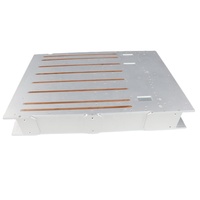 Refroidisseur de processeur à eau pour boîtier d'ordinateur avec dissipateur thermique en cuivre et aluminium, faible bruit 20dBA, usinage CNC, 2.4W, 28CFM