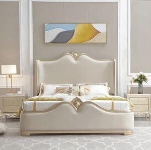 Venta de fábrica Juego de muebles de dormitorio <span class=keywords><strong>Precio</strong></span> barato de <span class=keywords><strong>cama</strong></span> King Size con almacenamiento Diseños modernos <span class=keywords><strong>Cama</strong></span> <span class=keywords><strong>doble</strong></span> de lujo para la habitación - Product Image 2