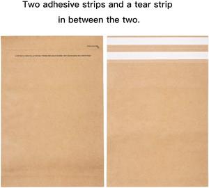 Enveloppes d'expédition biodégradables imprimées sur mesure emballage sac d'expédition en papier <span class=keywords><strong>kraft</strong></span> recyclable écologique - Product Image 5