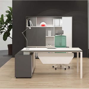 Escritorio <span class=keywords><strong>Ejecutivo</strong></span> Moderno Extensible en Forma de L de Madera GoKeng para CEO/Gerente - Product Image 5