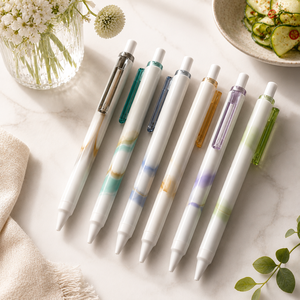Stylo <span class=keywords><strong>gel</strong></span> effet marbre style 2026, couleurs dégradées ombrées, stylo à clic pour <span class=keywords><strong>scrapbooking</strong></span>, journalisation, fournitures scolaires et de bureau - Product Image 1