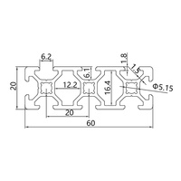 2020 2040 2060 2080 4040 4080 Cadre de profilé d'extrusion en aluminium à fente en V Profilés en aluminium industriels extrudés anodisés personnalisés