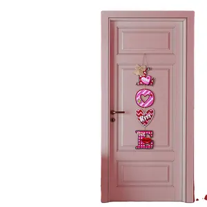 Decorazione della scena di san valentino lettere d'amore labbra a forma di cuore bacio decorazione della parete cartelli appesi porta d'ingresso targa artigianale