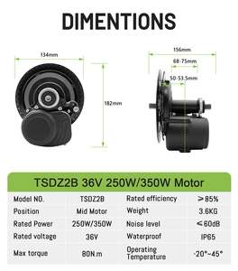 Kit de conversion de vélo électrique GreenPedel <span class=keywords><strong>36v</strong></span> <span class=keywords><strong>250w</strong></span> 350w, système de transmission intermédiaire <span class=keywords><strong>Tongsheng</strong></span> TSDZ2B, moteur de vélo électrique - Product Image 4
