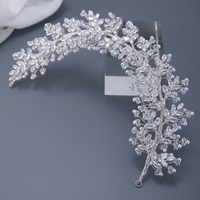 Coiffe de mariée élégante en cuivre au design unique avec zircon, accessoires de cheveux de mariage pour femme avec perles d'imitation, zircone vintage