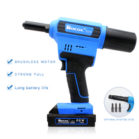 Baterai paku keling RL-520 elektrik, baterai Li-Ion 20v tanpa kabel, tanpa sikat 2 pembeli