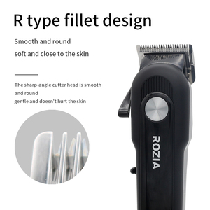 Rozia — <span class=keywords><strong>tondeuse</strong></span> à <span class=keywords><strong>cheveux</strong></span> électrique pour hommes, appareil professionnel sans fil, <span class=keywords><strong>levier</strong></span> conique réglable et rigide - Product Image 4