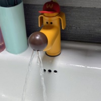 Grifo de Lavabo de Acero Inoxidable con Forma de Perro, Diseño de Dibujos Animados para Niños, Grifo de Baño para Hogar y Jardín de Infancia, Venta al por Mayor