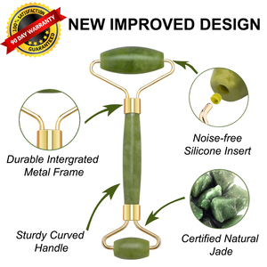 Rouleau en Jade Rose pour <span class=keywords><strong>le</strong></span> Massage du visage, accessoire pour <span class=keywords><strong>menton</strong></span>, Double soudage, Quartz Rose, Jade vert naturel - Product Image 6