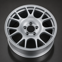 Nouvelle jante en alliage d'aluminium forgé 15 rayons style rallye argent mat logo personnalisé course 16-22 pouces 5x114.3