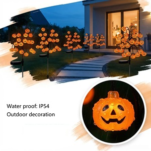 Lampes LED solaires en forme de citrouille pour Halloween, décorations de jardin imperméables pour l'extérieur, pour les fêtes de jardin - Product Image 1