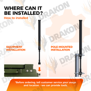 830-940MHz 7dBi 200W sợi thủy tinh cổ ngỗng ăng ten 7dBi 200W chống bay không người lái ăng ten cho hệ thống thông tin liên lạc - Product Image 6