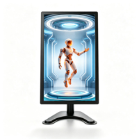 Kiosque commercial d'affichage spatial 3D sans lunettes, écran publicitaire holographique interactif 4K de bureau avec option tactile et CMS Cloud