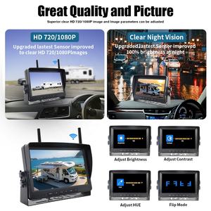 Système <span class=keywords><strong>de</strong></span> <span class=keywords><strong>caméra</strong></span> <span class=keywords><strong>de</strong></span> <span class=keywords><strong>recul</strong></span> <span class=keywords><strong>sans</strong></span> <span class=keywords><strong>fil</strong></span> <span class=keywords><strong>pour</strong></span> <span class=keywords><strong>camping</strong></span>-<span class=keywords><strong>car</strong></span>, vision large, vision nocturne claire, HD 1080P, moniteur 7 pouces <span class=keywords><strong>pour</strong></span> remorque, <span class=keywords><strong>camping</strong></span>-<span class=keywords><strong>car</strong></span>, motorhome - Product Image 2