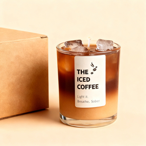 Evoduck Vendita Diretta Stile di Tendenza Candela di Lusso Personalizzata a Forma di Caffè Latte Ghiacciato in Cera di Soia Alimentare Profumata con Barattolo in Vetro - Product Image 6