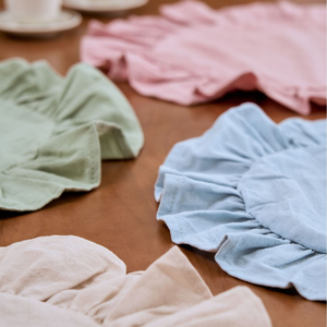 Mantel Individual de Cuero Ecológico con Borde de Hoja de Loto de Color Sólido, Estilo Coreano Minimalista, Decoración para Restaurante Occidental, Personal - Product Image 3