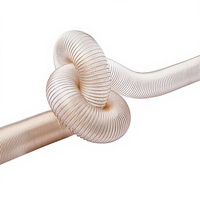 Tuyau d'air en polyuréthane PU avec fil d'acier plaqué cuivre, transparent, résistant aux hautes températures, service de découpe