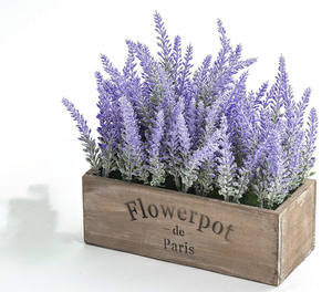 Macetas de Madera Rectangulares Personalizadas para Decoración del Hogar, Flores Artificiales de Lavanda al por Mayor - Product Image 3