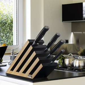 Ensemble de blocs de couteaux magnétiques support avec bois de noyer hêtre 4 couches support de <span class=keywords><strong>couteau</strong></span> en bambou - Product Image 4