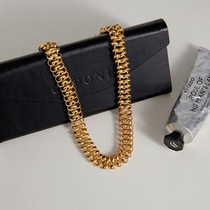 Gargantilla de Cadena Gruesa de Acero Inoxidable, Accesorio de Lujo para Vestidos de Noche para Mujer - Product Image 4