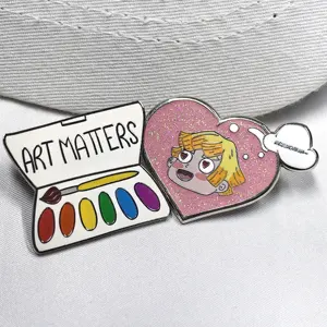 Anime Pins Design Bonito Soft/Hard Esmalte Pins Para Decoração Do Chapéu Imagem Dos Desenhos Animados 2D Padrão Chinês Fabricação A Granel Atacado