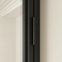 Porte d'entrée en acier K-draw, porte française avec verre transparent, porte à rupture de pont thermique, conçue pour l'économie d'énergie et l'isolation
