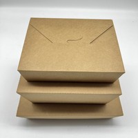 Boîte à lunch pliable en papier kraft, compatible micro-ondes, étanche, bento, vente en gros, forme de burger, emballage personnalisé avec logo