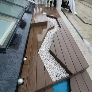 Piso <strong>Deck</strong> WPC PVC Boat Decking Flooring Outdoor Tile 140x20/23/25/30mm Round/rectangle Hollow - Product Image 1